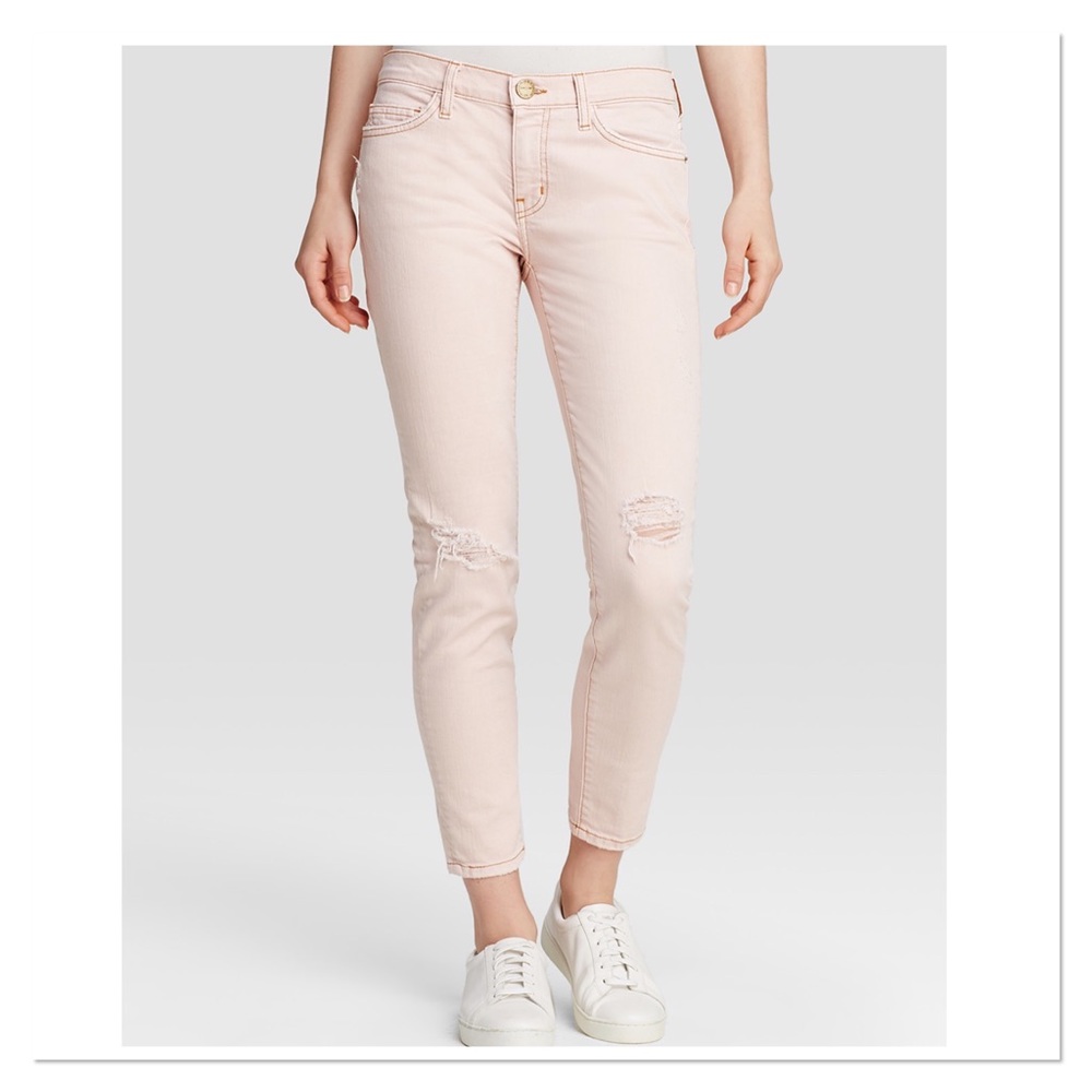 CURRENT ELLIOTT  'The Stiletto' Light Pink Skinny Jeans